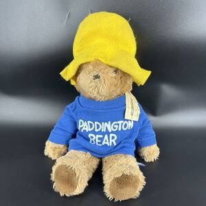 Vintage 1975 Paddington Bear Plush Eden Yellow Hat/Blue Shirt Stuffed Animal